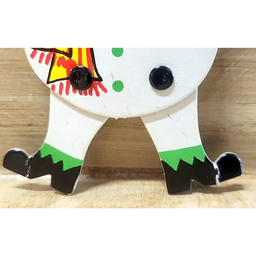 Vintage Cardboard Christmas Tree Ornaments Die Cut Arms Legs Moveable Rare japan